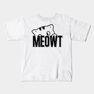 FUNNY CAT - MEOWT BLACK CAT Kids T-Shirt